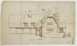 Garden Elevation of Cottage, Sapperton, 14th June 1902