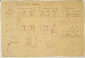Pair of Cottages at Kelmscott for Miss May Morris, c.1915 by Ernest William Gimson