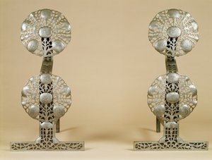 Pair of Fire-Dogs, made by Alfred Bucknall, 1904