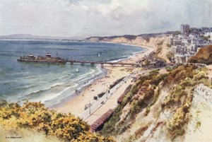 Bournemouth Pier and Sands from Eastcliff by Ernest William Haslehust