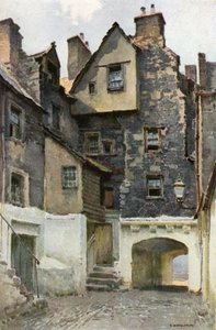 In Bakehouse Close: Residence of the Marquis of Huntly by Ernest William Haslehust