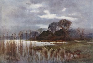 The Mill Pond, Beaulieu by Ernest William Haslehust