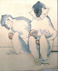 Babes (Black-capped Langurs) by Ernest Yarrow Jones