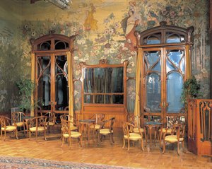 Interiors of the Hall of a Grand Hotel, Villa Igea, Palermo
