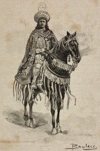 Prince of Naples in Costume of Grand Master of Order of Annunciation at Villa Borghese Tournament on Occasion of Silver Wedding of Umberto I and Margherita of Savoy, Rome, Italy