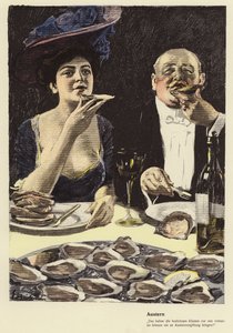Eating Oysters in a Restaurant