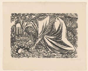 Dead Child Being Buried by Ernst Barlach (signed by artist)