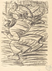 The Assault, published 1915 by Ernst Barlach