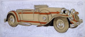 An illustration showing a 1924 Delage with coachwork by Letourneur et Marchand