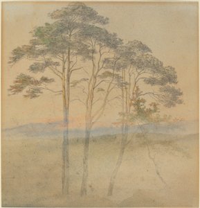 Pines in a Morning Fog by Ernst Ferdinand Oehme