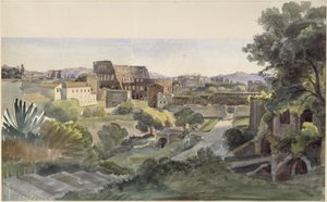 View of the Roman Forum with Colosseum towards Lateran by Ernst Fries
