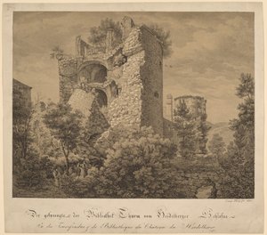 The Exploded Tower and the Library of Heidelberg Castle by Ernst Fries