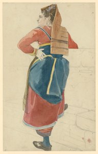 Italian Woman. Back Figure by Ernst Fries