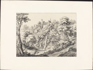 Rear View of the Convent with Waterfall by Ernst Fries