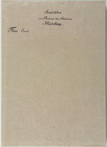 Six Views of Heidelberg Castle: Wrapper by Ernst Fries