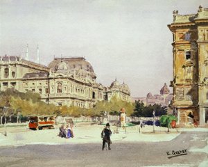 Ring and Opera House in Vienna by Ernst Graner