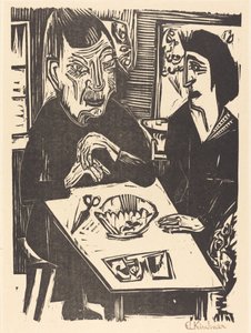 Old and Young Woman, 1921 by Ernst Ludwig Kirchner