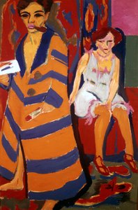 Self Portrait with a Model by Ernst Ludwig Kirchner