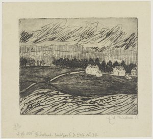 Fields and Houses in the Ore Mountains by Ernst Ludwig Kirchner