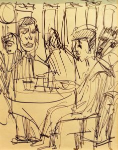 At the Café Table by Ernst Ludwig Kirchner