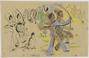 Archers, c.1935 by Ernst Ludwig Kirchner