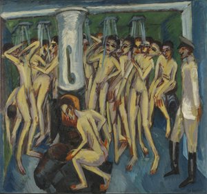 Artillerymen in the Shower