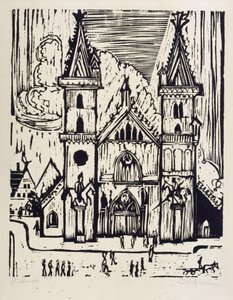 Basel Minster by Ernst Ludwig Kirchner