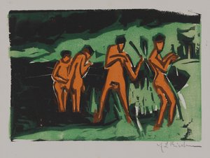 Bathers Tossing Reeds