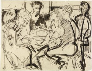 Peasant Family at the Table by Ernst Ludwig Kirchner
