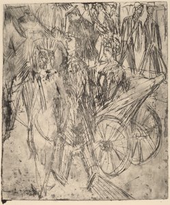 Couple in Front of a Carriage by Ernst Ludwig Kirchner