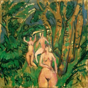 Three Nudes in the Forest