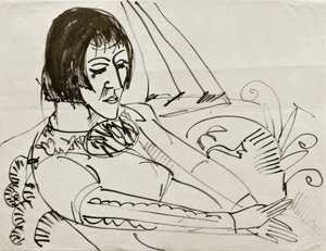 E. L. Kirchner, Seated (Erna) by Ernst Ludwig Kirchner