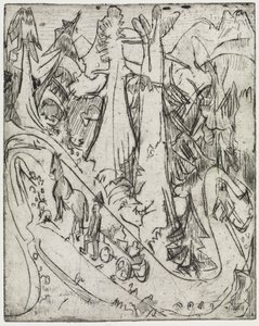 Driving Goats/Milk Cart on the Mountain Path by Ernst Ludwig Kirchner