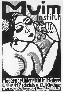 Muim-Institut (woodcut) by Ernst Ludwig Kirchner