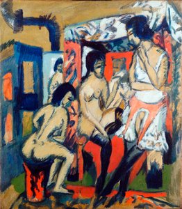 Nude Women in a Studio by Ernst Ludwig Kirchner