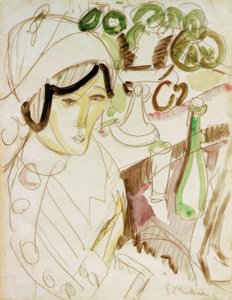 Woman with Round Hat (Erna)