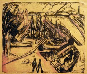 Free Port Frankfurt am Main by Ernst Ludwig Kirchner
