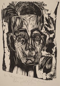 Head of Dr. Robert Binswanger (The Student) by Ernst Ludwig Kirchner