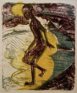 Man Entering the Sea by Ernst Ludwig Kirchner