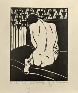 Crouching Nude, Seen from the Back by Ernst Ludwig Kirchner
