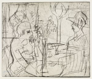 Gravel Pits / In the Cafe by Ernst Ludwig Kirchner