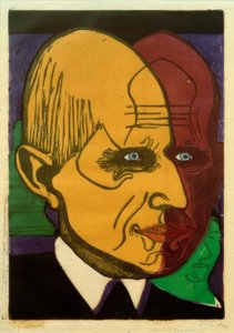 Head of Dr. Frédéric Bauer by Ernst Ludwig Kirchner