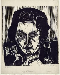 Head of Nina Hard by Ernst Ludwig Kirchner
