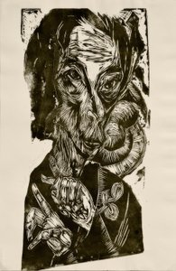 Head of the Sick - Self-Portrait by Ernst Ludwig Kirchner