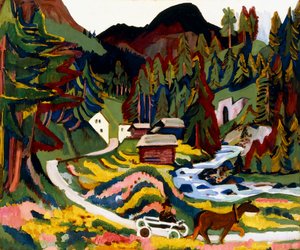 Landscape in Spring, Sertig by Ernst Ludwig Kirchner