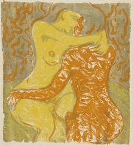 Love Scene, 1908 by Ernst Ludwig Kirchner