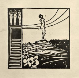 Male Figure on a Mountain (The Longing) by Ernst Ludwig Kirchner
