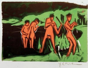 Bathers Throwing Reeds