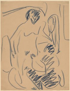 Nude on the Beach by Ernst Ludwig Kirchner