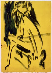 Untitled (Seated Girl) by Ernst Ludwig Kirchner